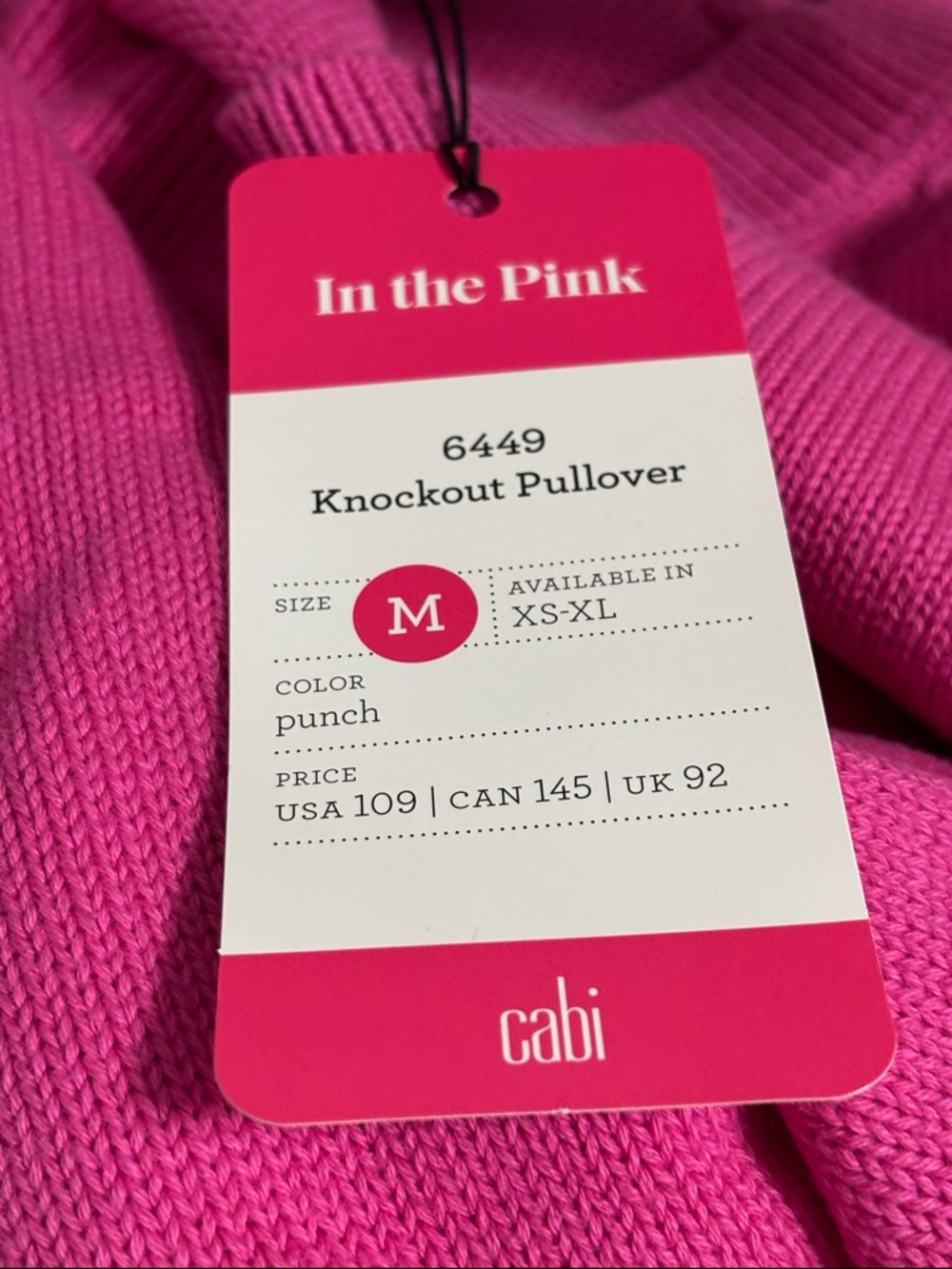 Cabi 6449 Knockout Pullover Spring 2024 Medium EUC - Picture 6 of 6